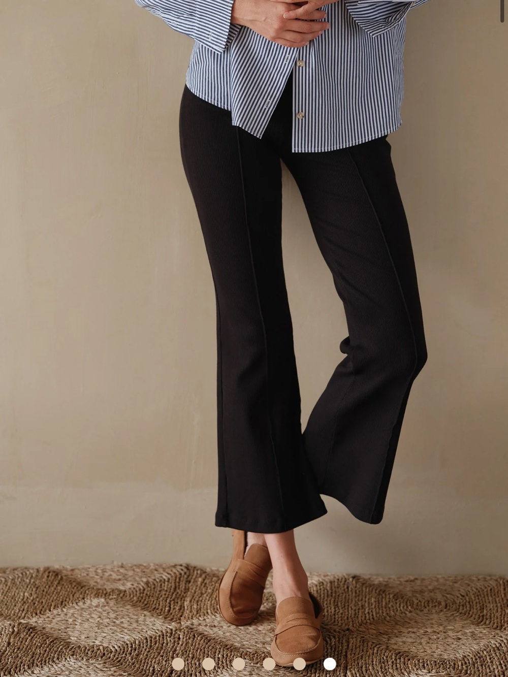 DONNI. Rubbed Kick Flare Pants, Small